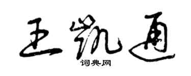 曾庆福王凯通草书个性签名怎么写