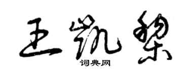 曾庆福王凯黎草书个性签名怎么写