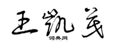 曾庆福王凯茂草书个性签名怎么写