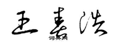 曾庆福王春浩草书个性签名怎么写