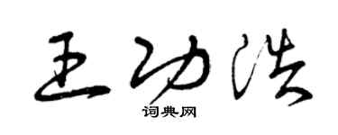 曾庆福王功浩草书个性签名怎么写