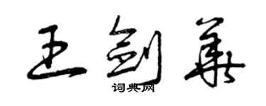 曾庆福王剑华草书个性签名怎么写