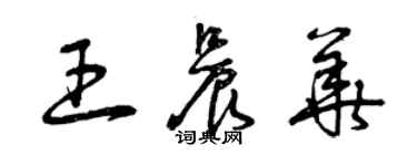曾庆福王晨华草书个性签名怎么写