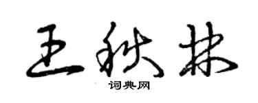 曾庆福王秋林草书个性签名怎么写