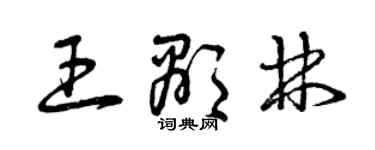 曾庆福王显林草书个性签名怎么写
