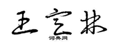 曾庆福王定林草书个性签名怎么写