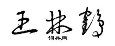 曾庆福王林鹤草书个性签名怎么写
