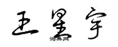 曾庆福王星宇草书个性签名怎么写