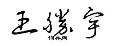 曾庆福王胜宇草书个性签名怎么写