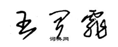朱锡荣王闻霏草书个性签名怎么写