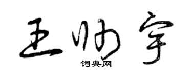 曾庆福王帅宇草书个性签名怎么写