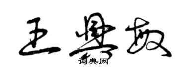 曾庆福王兴敏草书个性签名怎么写