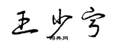 曾庆福王少宁草书个性签名怎么写