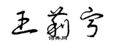曾庆福王莉宁草书个性签名怎么写