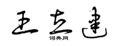 曾庆福王立建草书个性签名怎么写