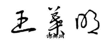 曾庆福王叶明草书个性签名怎么写