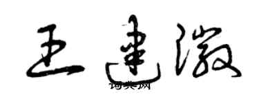 曾庆福王建徽草书个性签名怎么写