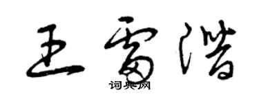 曾庆福王雷潜草书个性签名怎么写