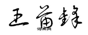 曾庆福王苗锋草书个性签名怎么写