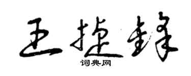 曾庆福王捷锋草书个性签名怎么写