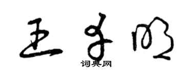 曾庆福王幸明草书个性签名怎么写