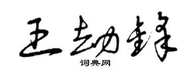曾庆福王劫锋草书个性签名怎么写