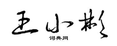 曾庆福王小彬草书个性签名怎么写