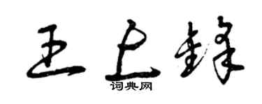 曾庆福王上锋草书个性签名怎么写