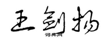 曾庆福王剑扬草书个性签名怎么写