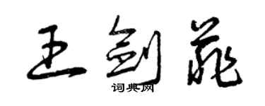 曾庆福王剑菲草书个性签名怎么写