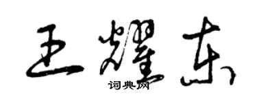曾庆福王耀东草书个性签名怎么写