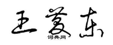 曾庆福王庆东草书个性签名怎么写