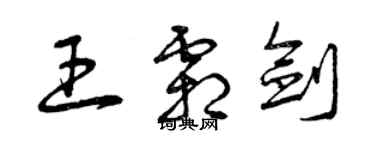 曾庆福王霜剑草书个性签名怎么写