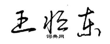 曾庆福王恒东草书个性签名怎么写