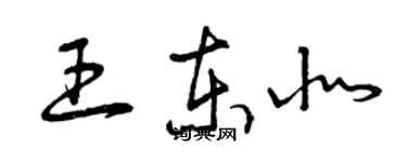 曾庆福王东北草书个性签名怎么写