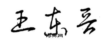 曾庆福王东晋草书个性签名怎么写
