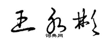 曾庆福王水彬草书个性签名怎么写