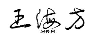曾庆福王海方草书个性签名怎么写