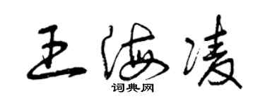 曾庆福王海凌草书个性签名怎么写