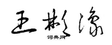 曾庆福王彬豫草书个性签名怎么写