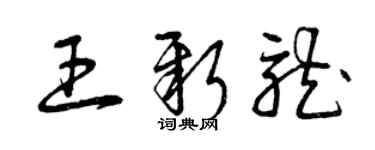 曾庆福王新龙草书个性签名怎么写