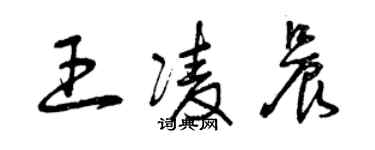 曾庆福王凌晨草书个性签名怎么写