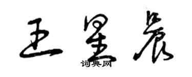 曾庆福王星晨草书个性签名怎么写