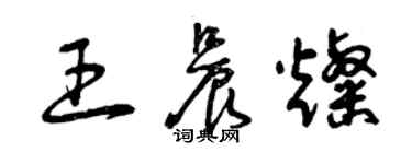 曾庆福王晨灿草书个性签名怎么写
