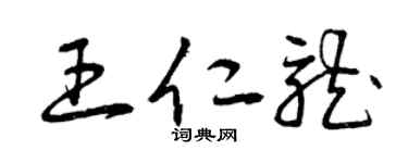 曾庆福王仁龙草书个性签名怎么写