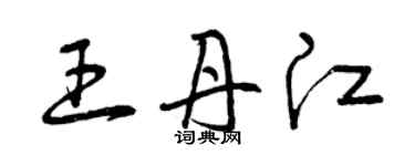 曾庆福王丹江草书个性签名怎么写