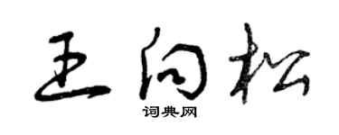 曾庆福王向松草书个性签名怎么写