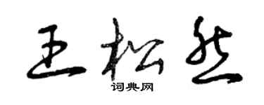 曾庆福王松然草书个性签名怎么写