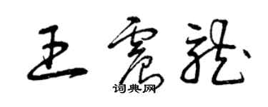 曾庆福王震龙草书个性签名怎么写