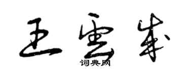 曾庆福王云成草书个性签名怎么写